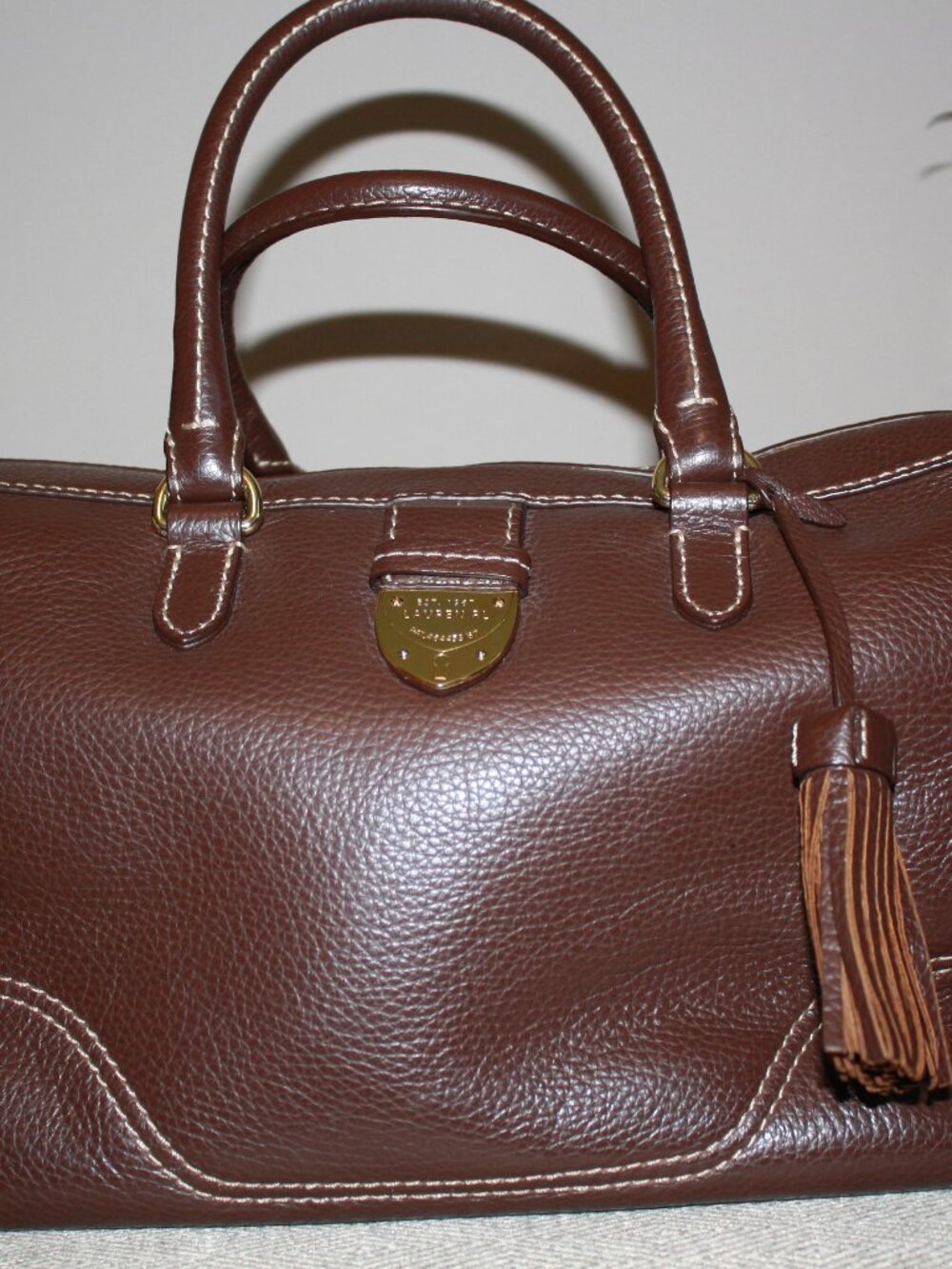 Ralph Lauren, Brown Leather Satchel